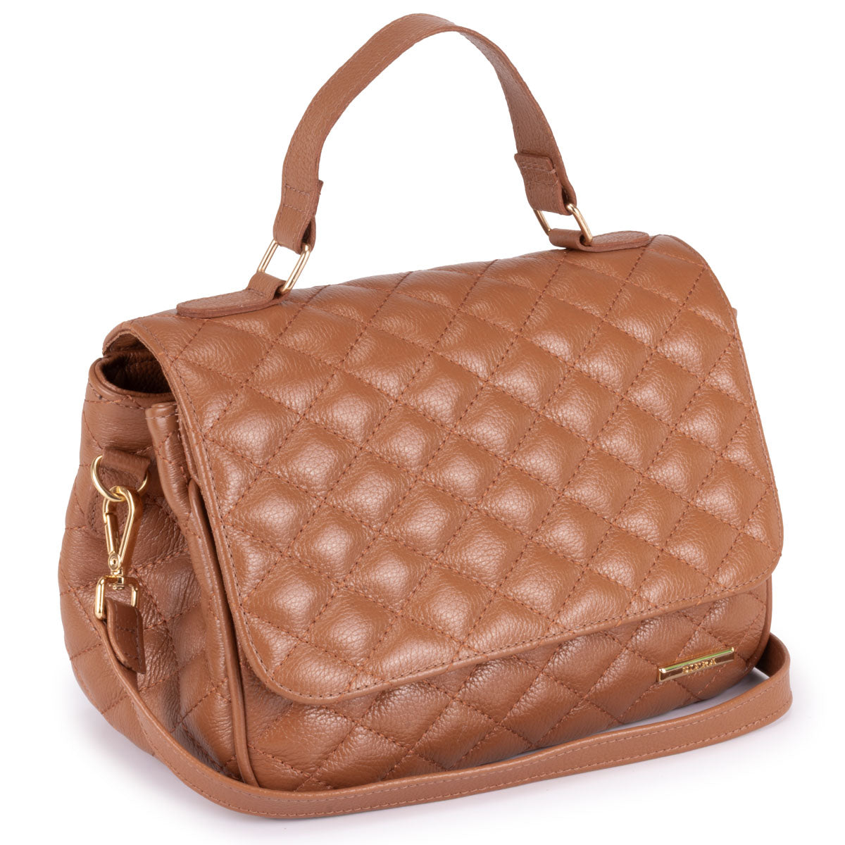 Bolsa Tiracolo Média Couro Caramelo Juliana