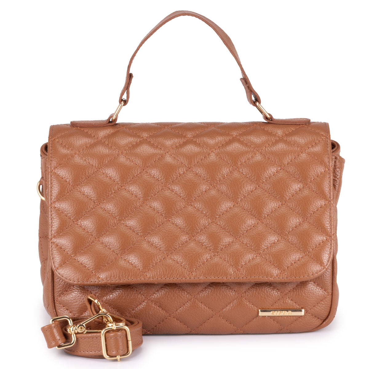 Bolsa Tiracolo Média Couro Caramelo Juliana