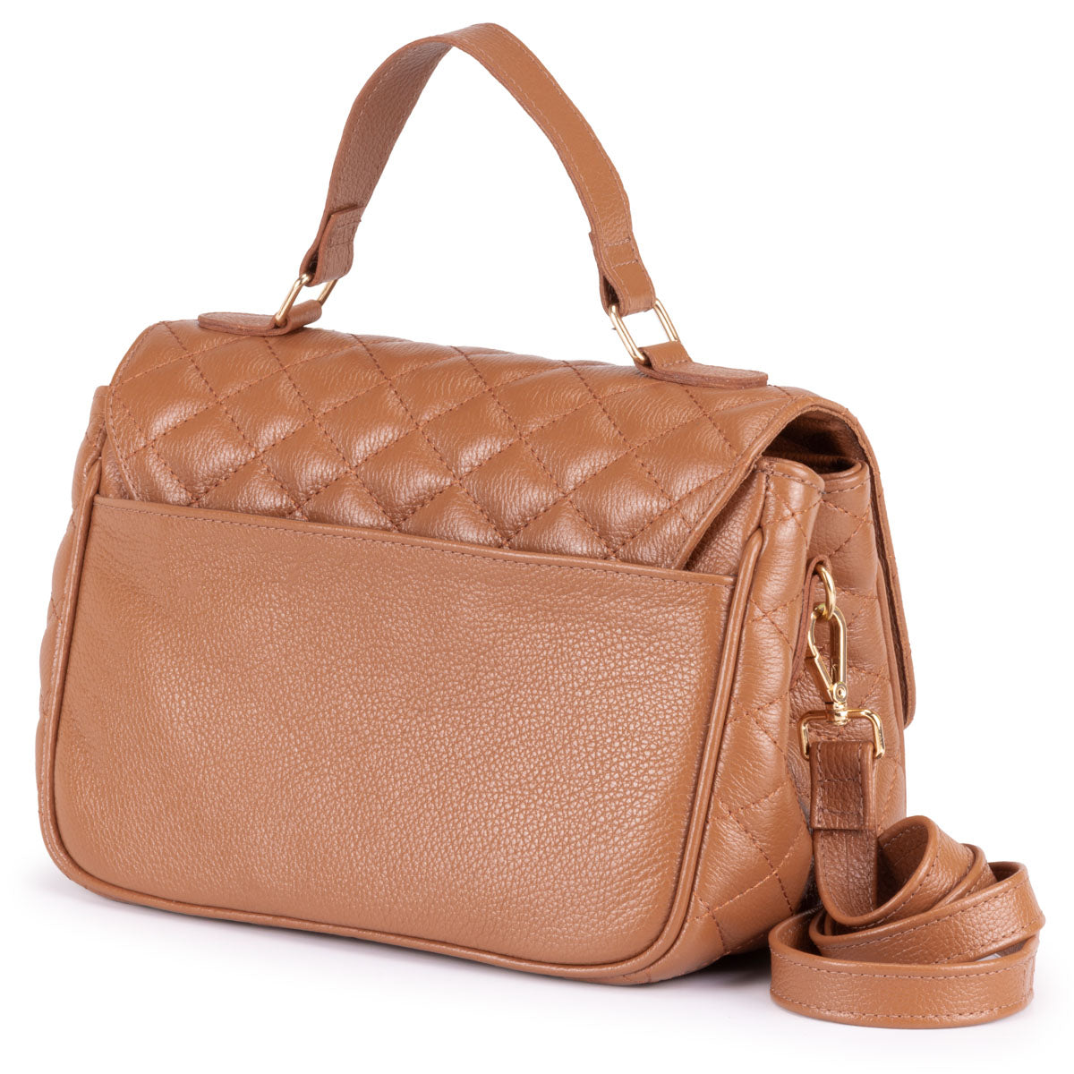 Bolsa Tiracolo Média Couro Caramelo Juliana