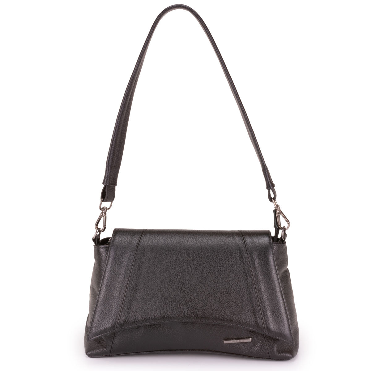 Bolsa Média de Ombro Couro Preto Martina