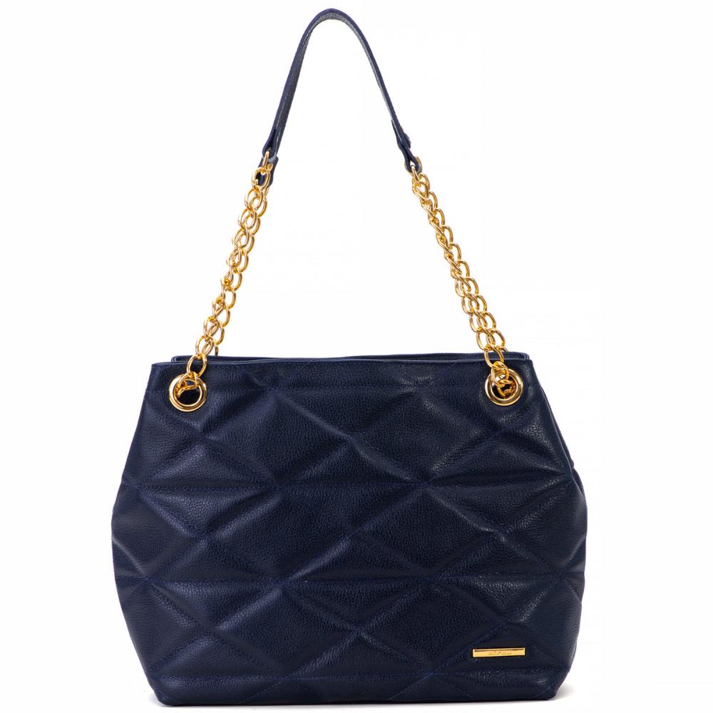 Bolsa Feminina Ombro Couro Marinho Gabi