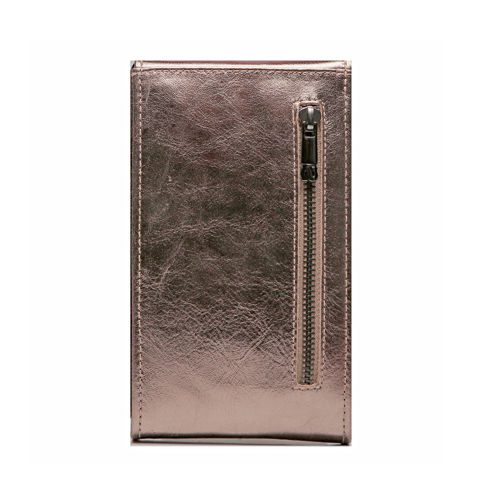 Bolsa Feminina Porta Celular Couro Ouro Velho Karen
