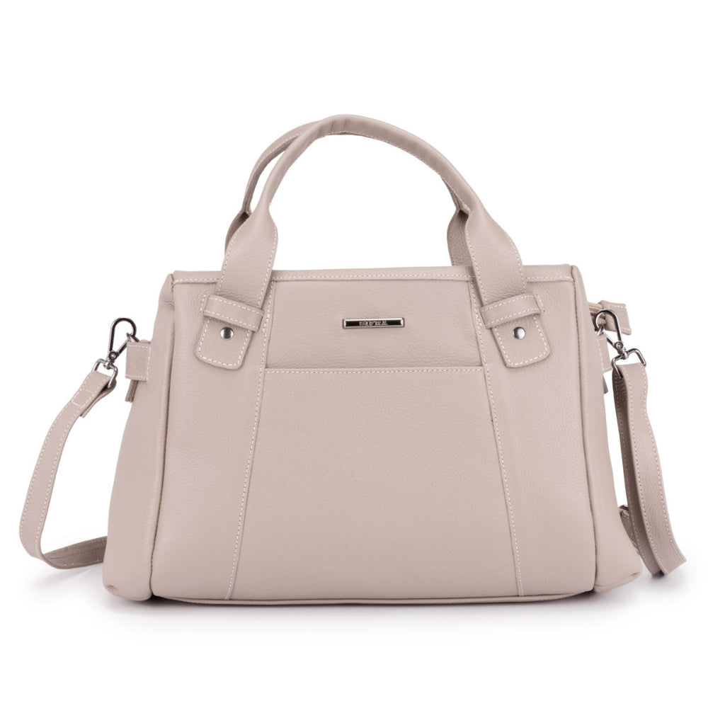 Bolsa Mão Média Couro Cinza Londres