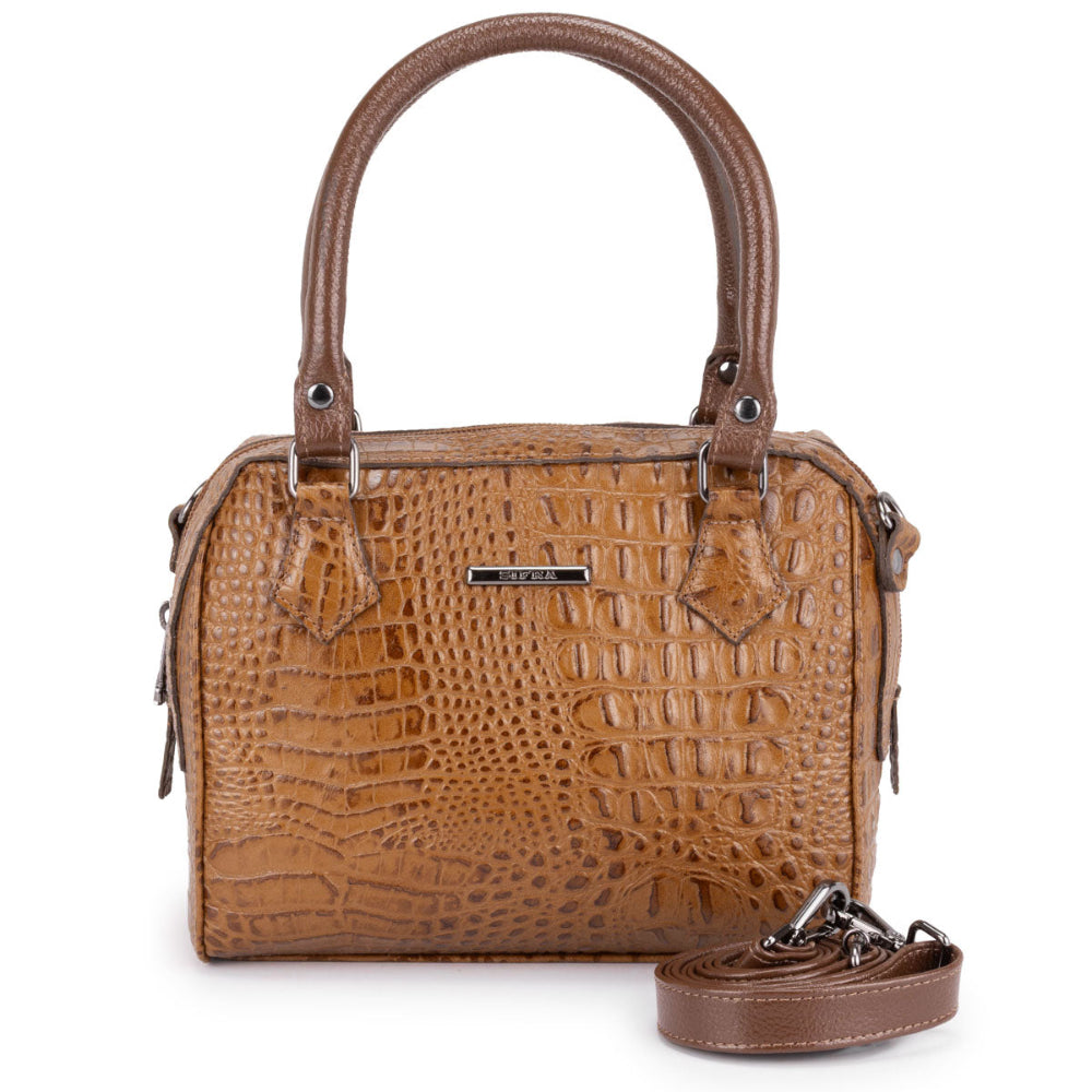 Bolsa Mão Pequena Couro Avelã Milão