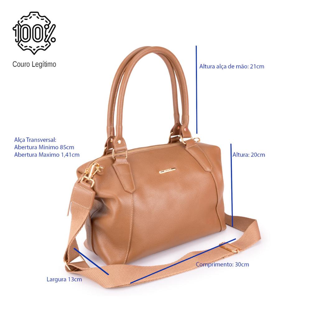 Bolsa Sacola Média Couro Caramelo Tiffany Classic