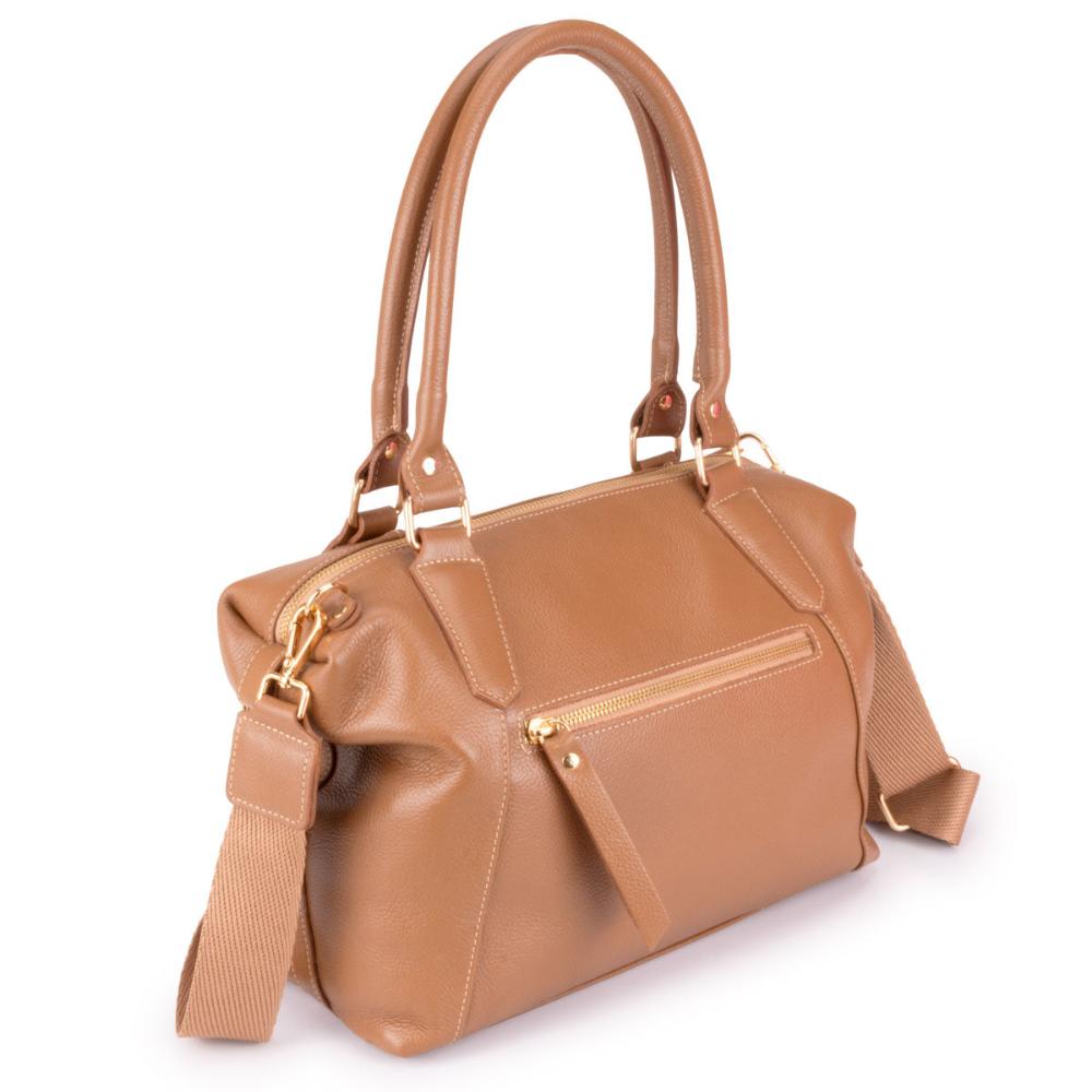 Bolsa Sacola Média Couro Caramelo Tiffany Classic