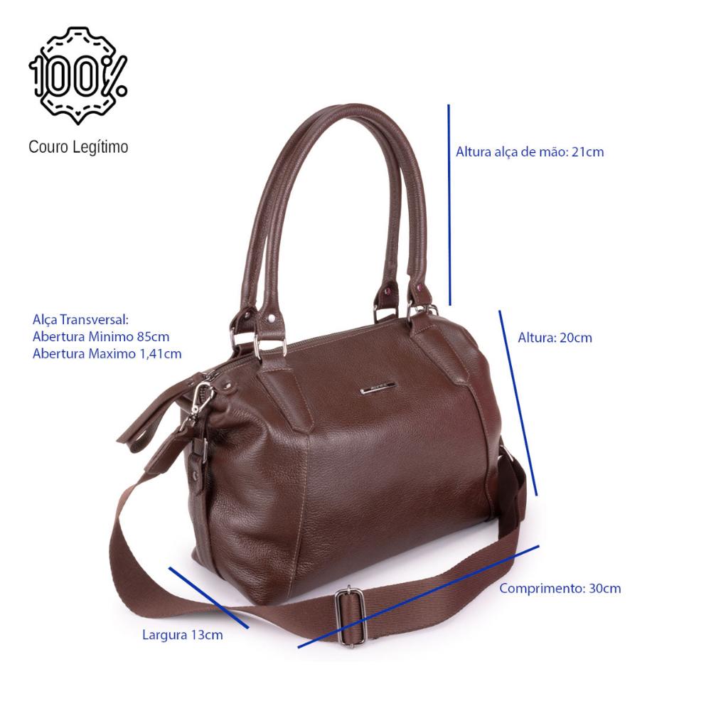 Bolsa Sacola Média Couro Marrom Escuro Tiffany Classic