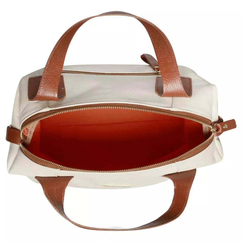 Bolsa Sacola Média Couro Off White Tiffany