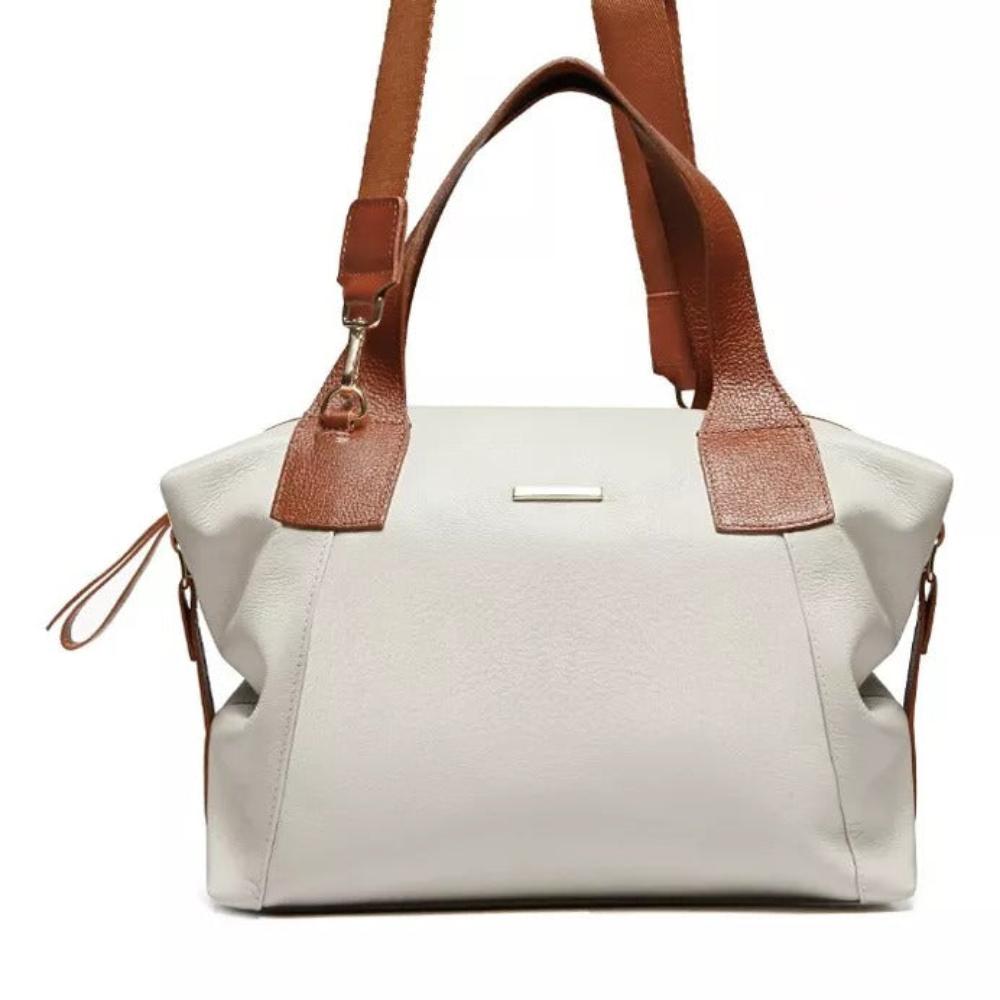 Bolsa Sacola Média Couro Off White Tiffany