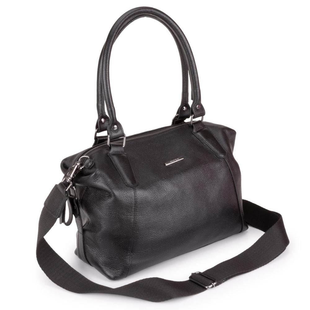 Bolsa Sacola Média Couro Preta Tiffany Classic