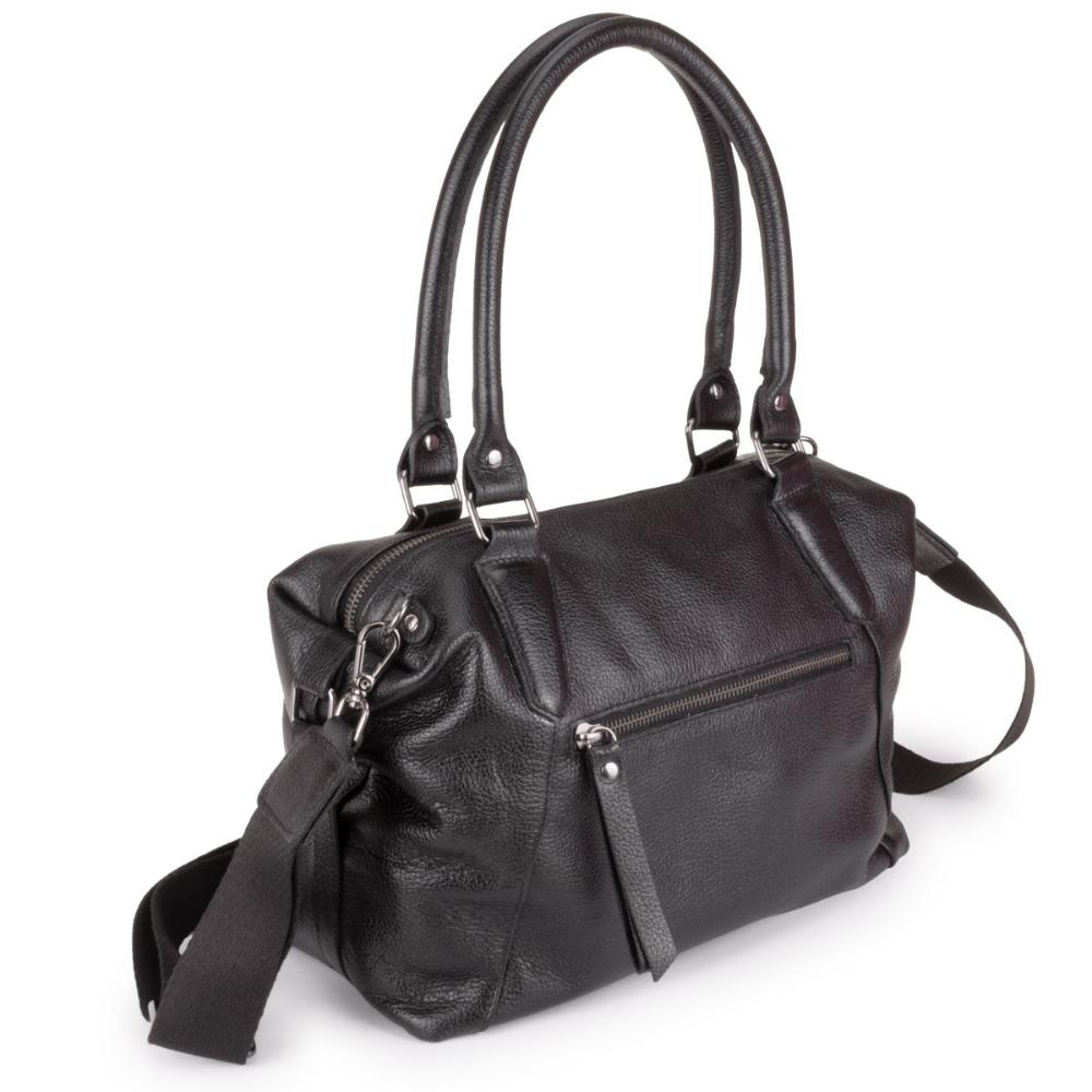 Bolsa Sacola Média Couro Preta Tiffany Classic