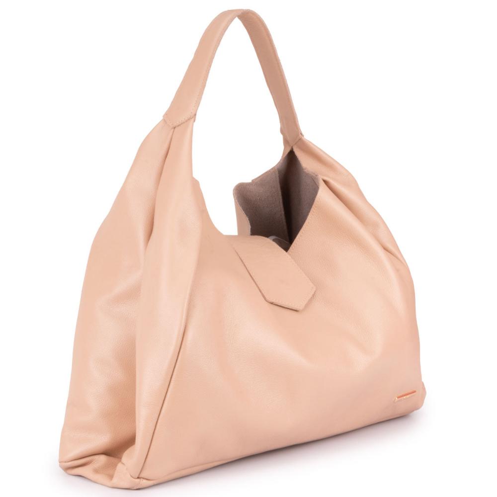 Bolsa Sacola Média Couro Rosé Bárbara