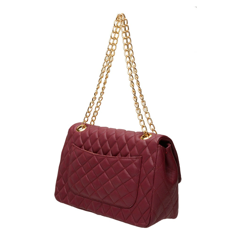 Bolsa Tiracolo Grande Couro Marsala Agatha