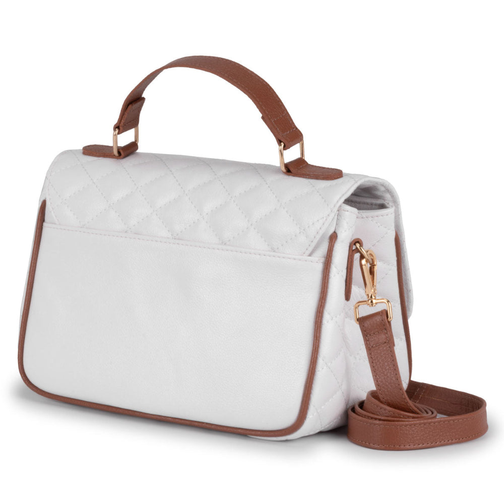 Bolsa Tiracolo Média Couro Branco Juliana