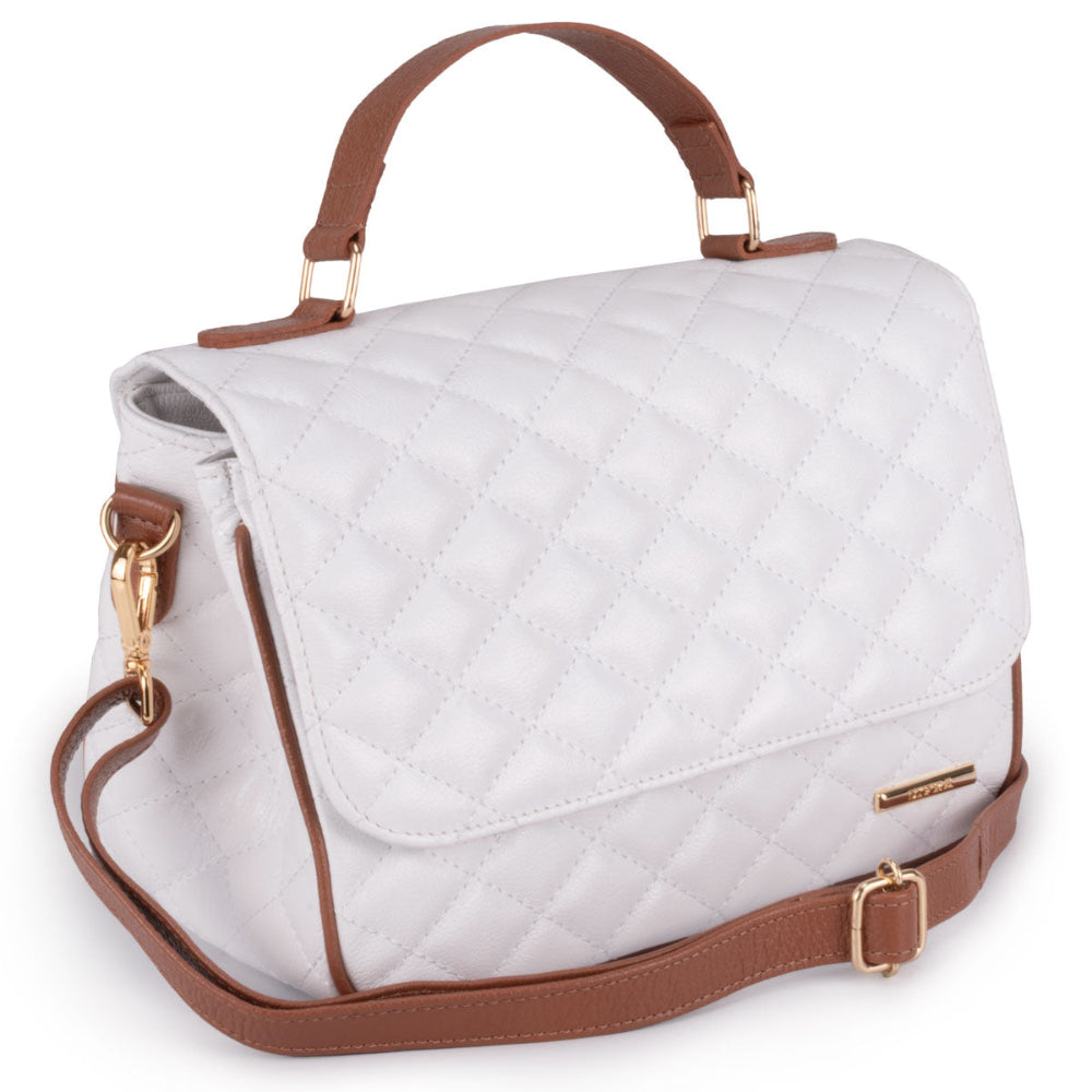 Bolsa Tiracolo Média Couro Branco Juliana