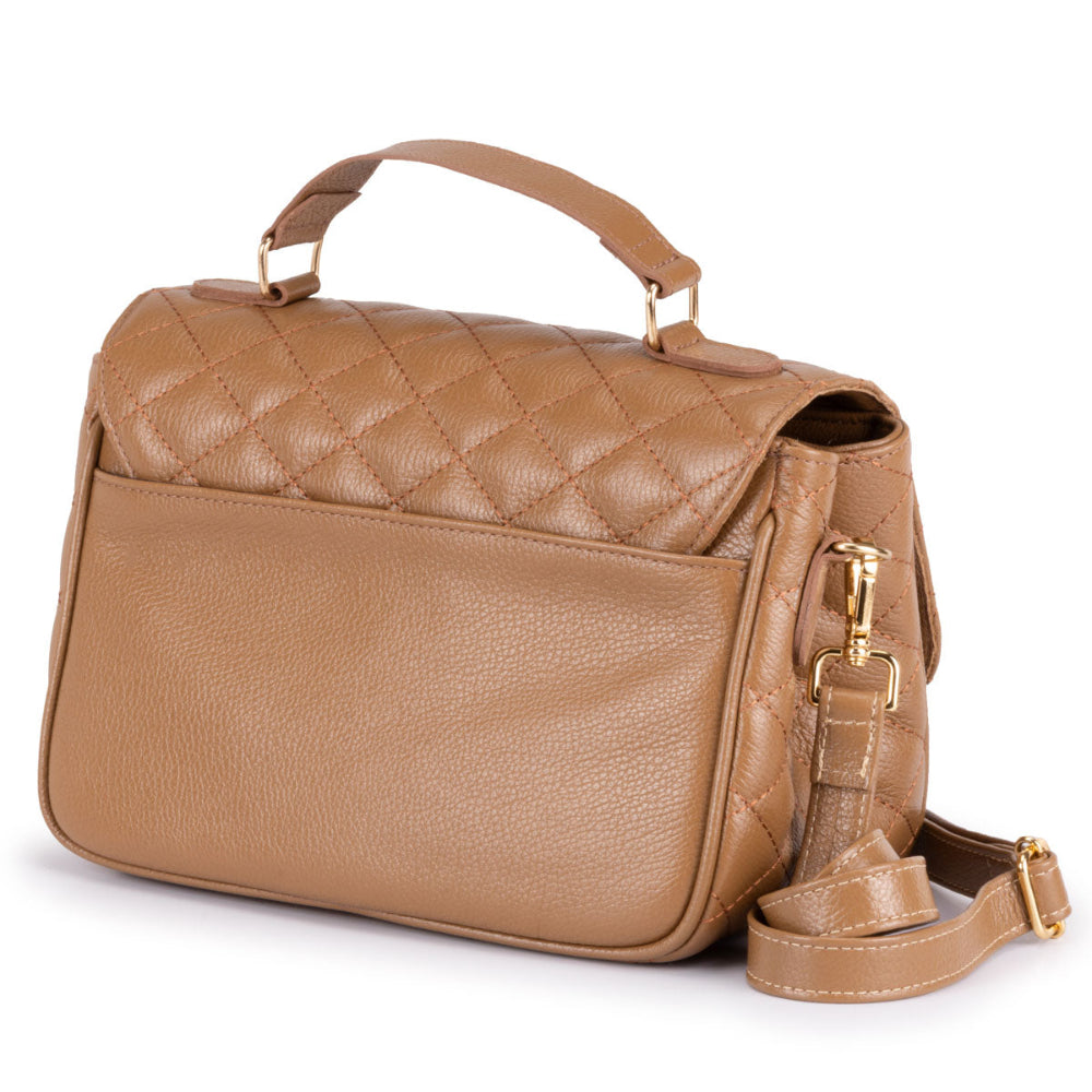 Bolsa Tiracolo Média Couro Caramelo Claro Juliana