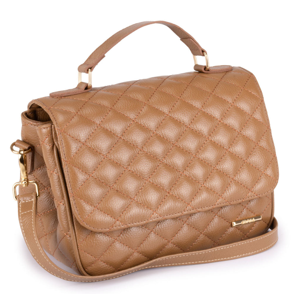 Bolsa Tiracolo Média Couro Caramelo Claro Juliana