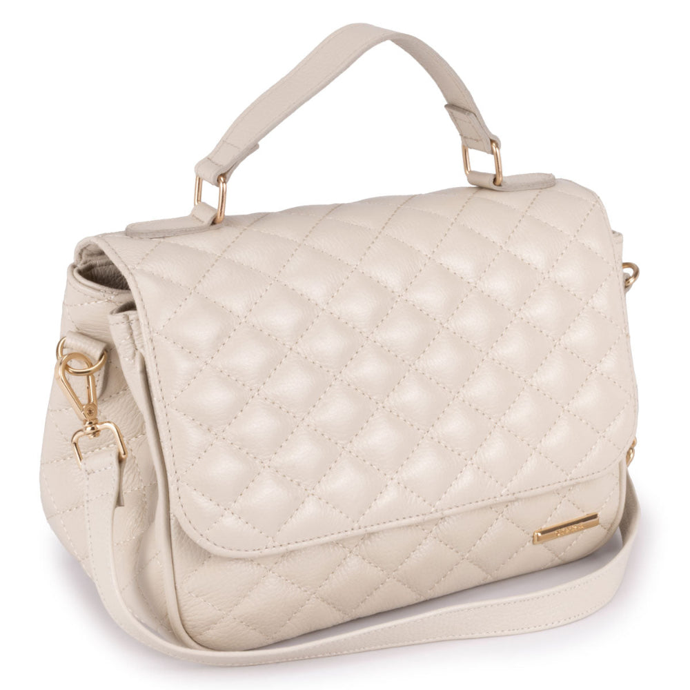 Bolsa Tiracolo Média Couro Off White Juliana