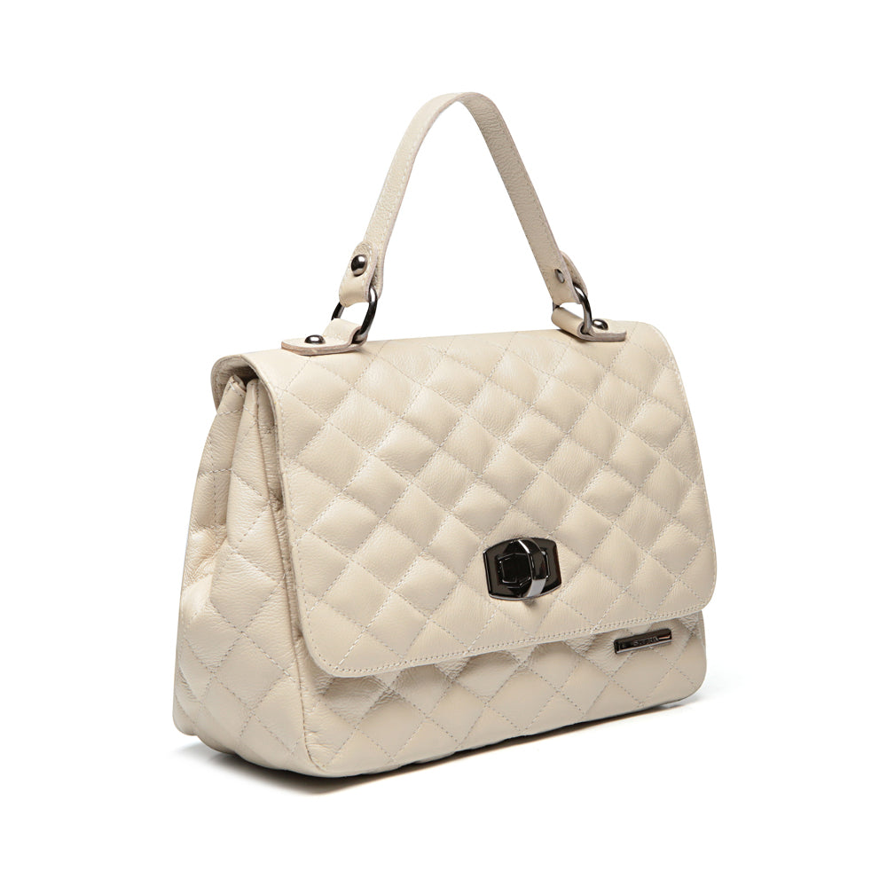 Bolsa Tiracolo Média Couro Off White Onix Bruna