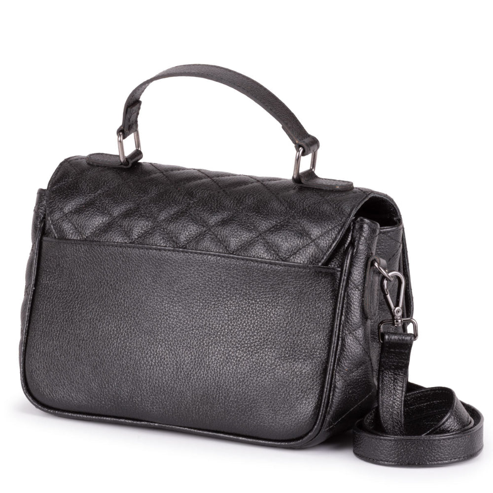 Bolsa Tiracolo Média Couro Preto Juliana