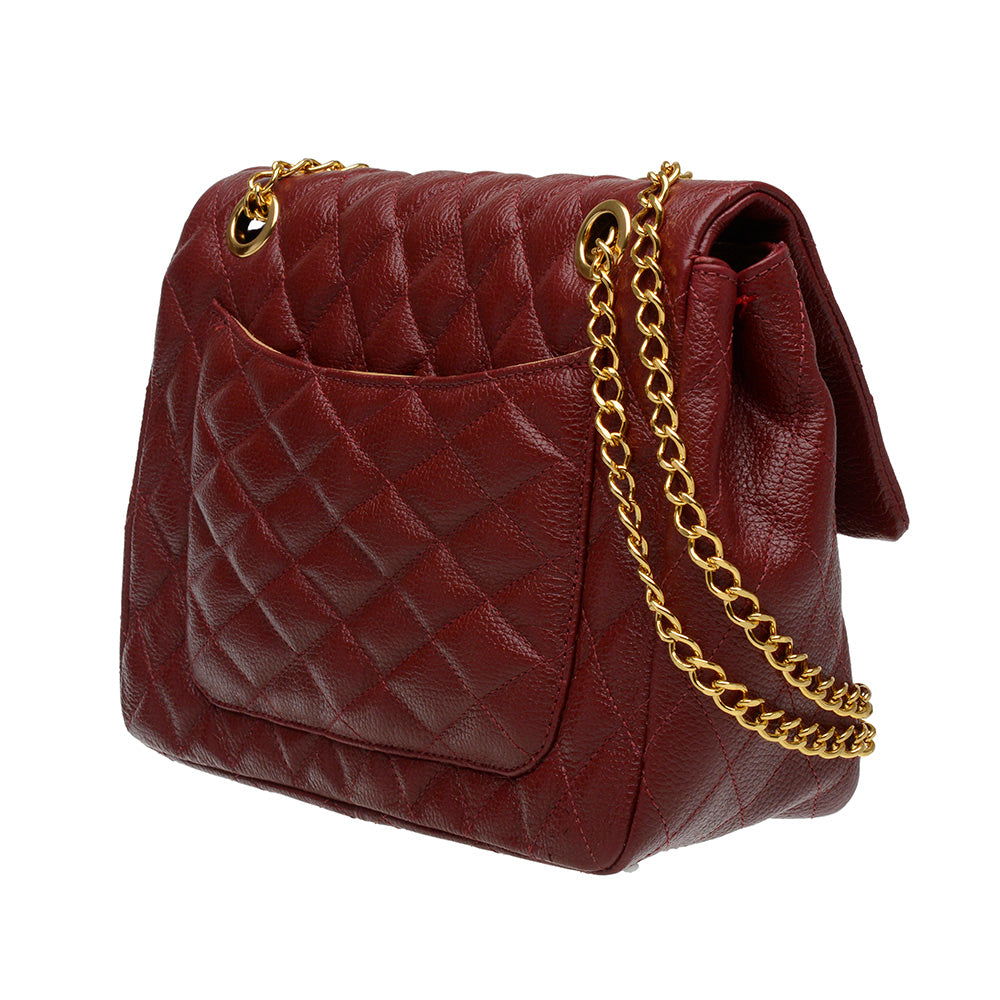 Bolsa Tiracolo Pequena Couro Bordo Beca