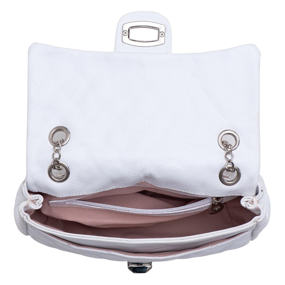 Bolsa Tiracolo Pequena Couro Branca Beca