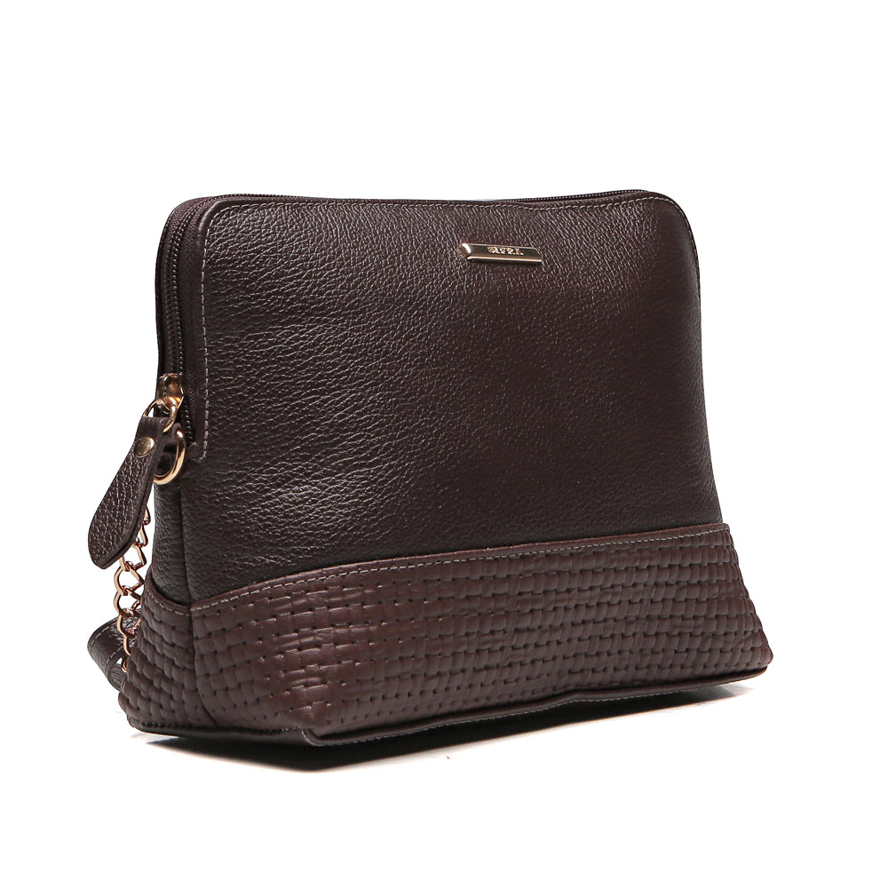 Bolsa Tiracolo Pequena Couro Café Betina