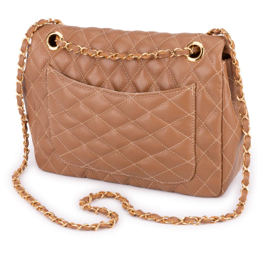 Bolsa Tiracolo Pequena Couro Caramelo Beca