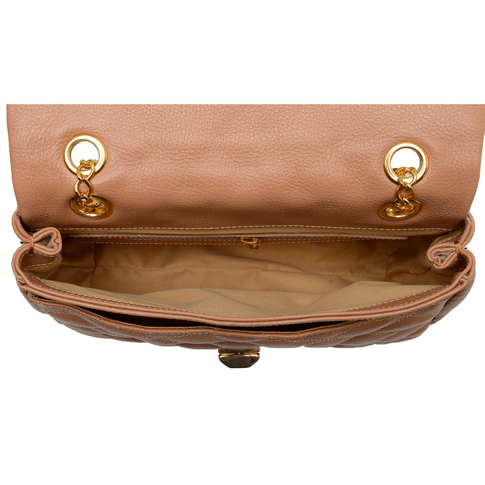 Bolsa Tiracolo Pequena Couro Coral Beca