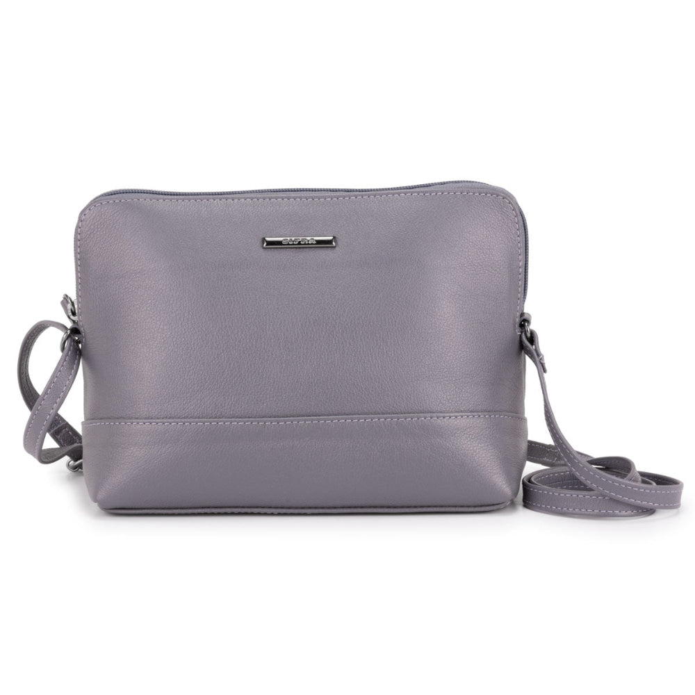 Bolsa Tiracolo Pequena Couro Grafite Betina
