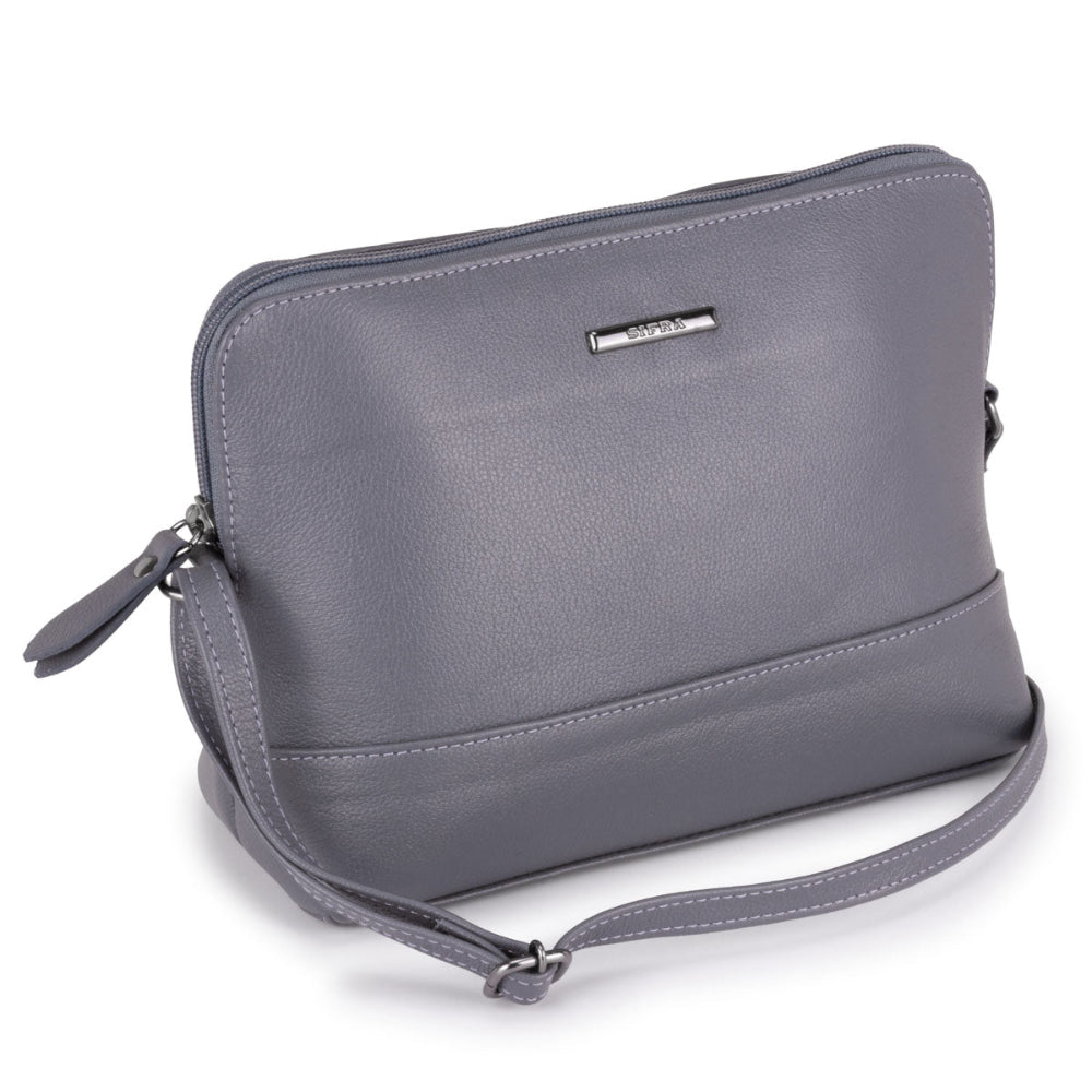 Bolsa Tiracolo Pequena Couro Grafite Betina