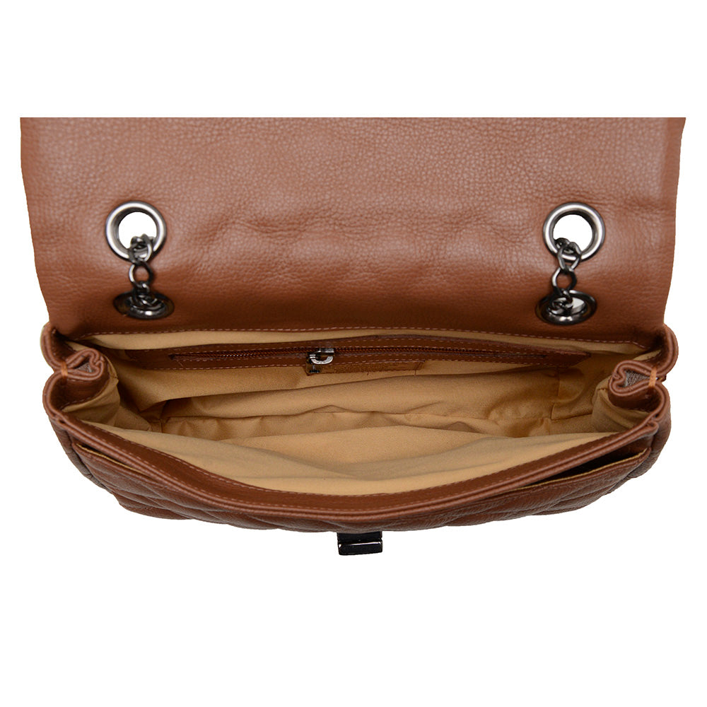 Bolsa Tiracolo Pequena Couro Marrom Beca