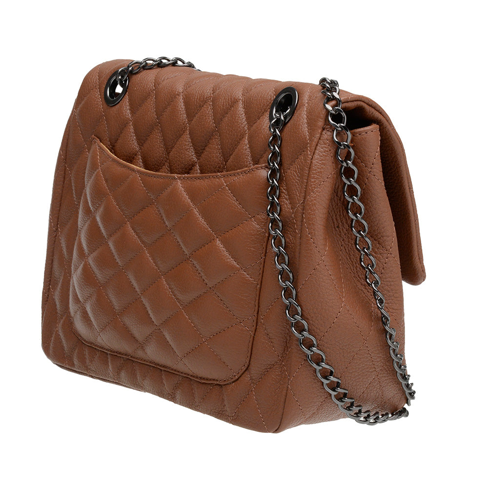 Bolsa Tiracolo Pequena Couro Marrom Beca