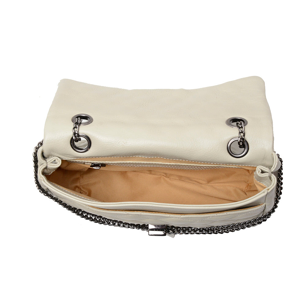 Bolsa Tiracolo Pequena Couro Off White Beca