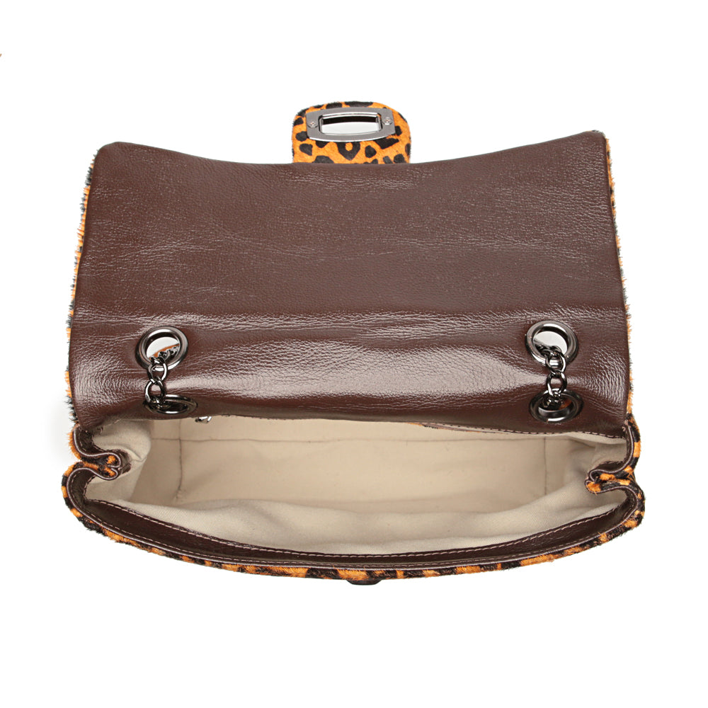 Bolsa Tiracolo Pequena Couro Onça Beca