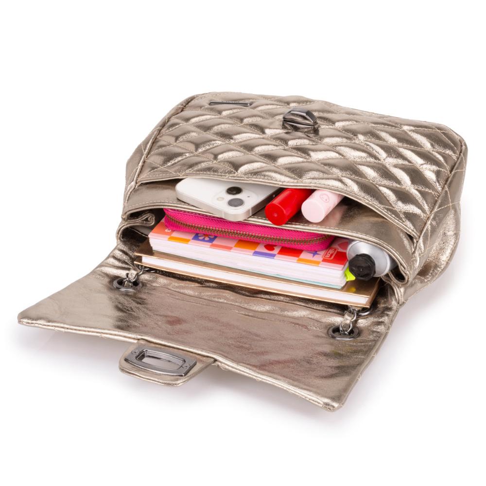 Bolsa Tiracolo Pequena Couro Ouro Velho Beca