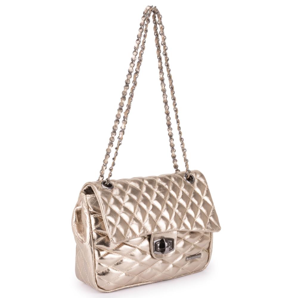 Bolsa Tiracolo Pequena Couro Ouro Velho Beca