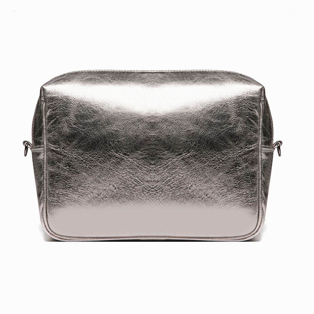 Bolsa Tiracolo Transversal Couro Inox Anna