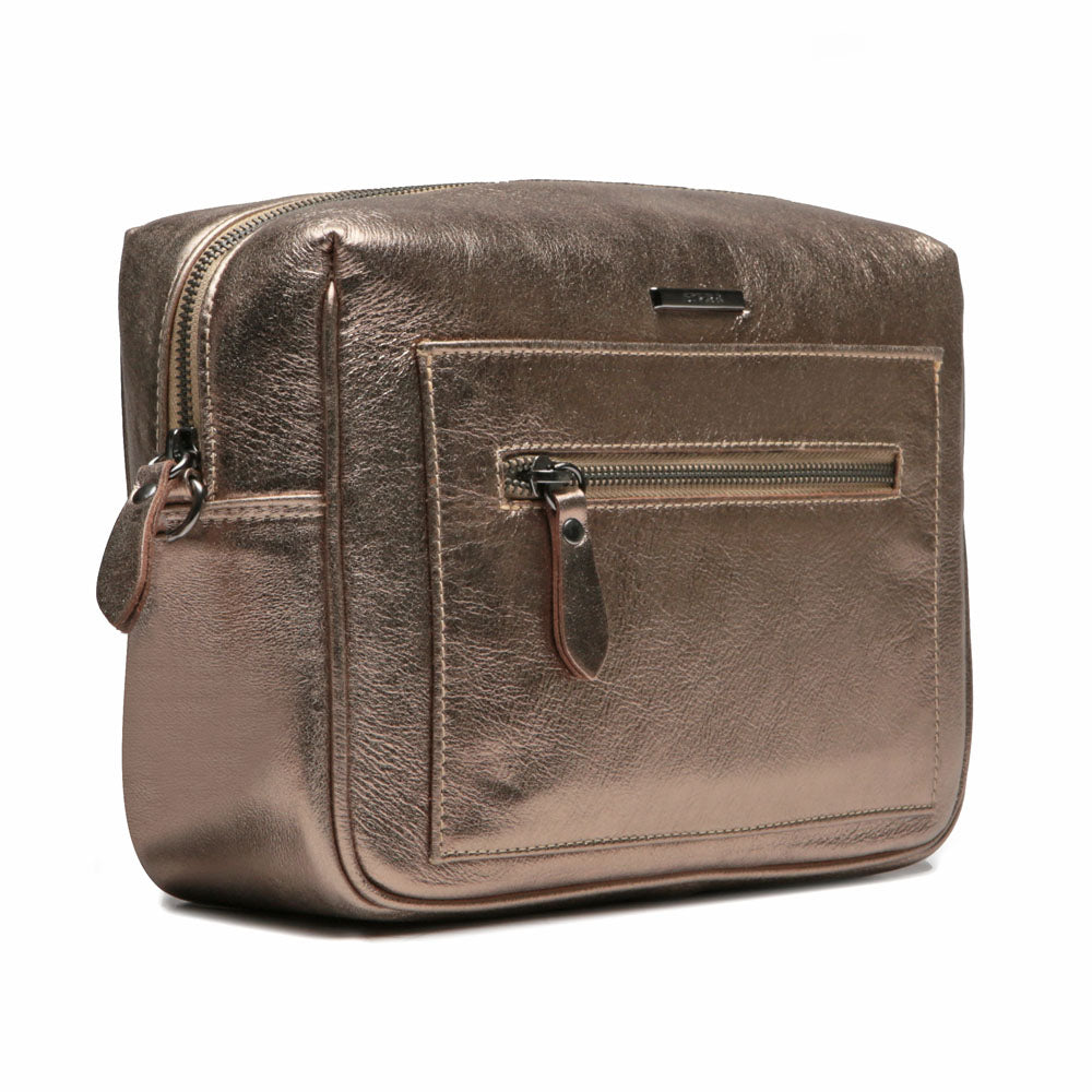 Bolsa Tiracolo Transversal Couro Ouro Velho Anna