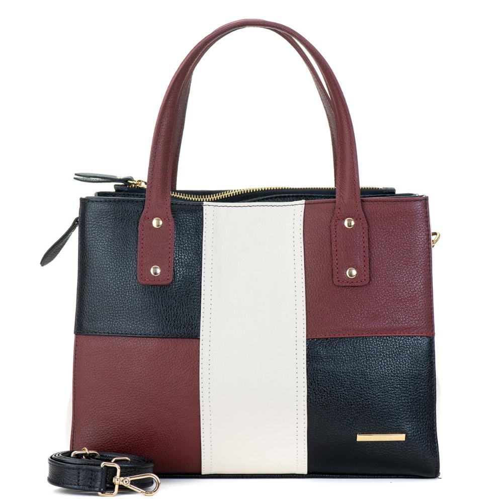 Bolsa Sophie Média em Couro Preto