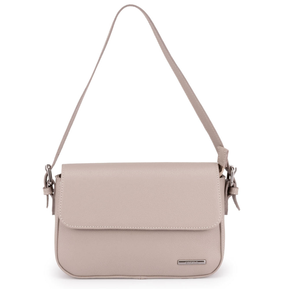 Bolsa Ombro Média Couro Cinza Ibiza