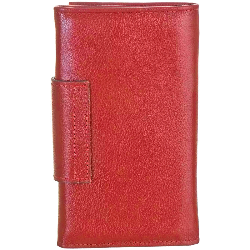 Carteira Feminina Couro Vermelha Média de Mão Olivia