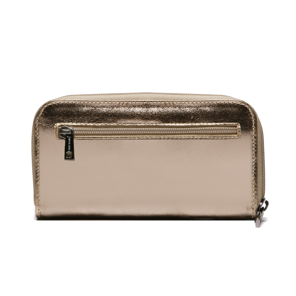 Carteira Couro Média Zíper Duplo Ouro Velho Maya