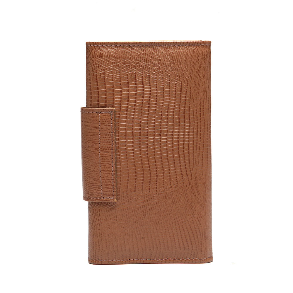 Carteira Feminina Couro Amêndoa Média de Mão Olivia