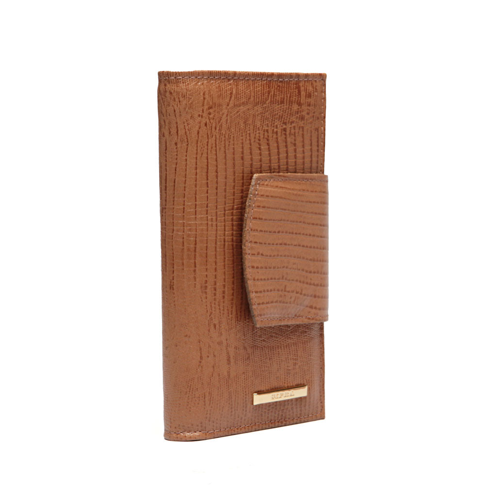 Carteira Feminina Couro Amêndoa Média de Mão Olivia