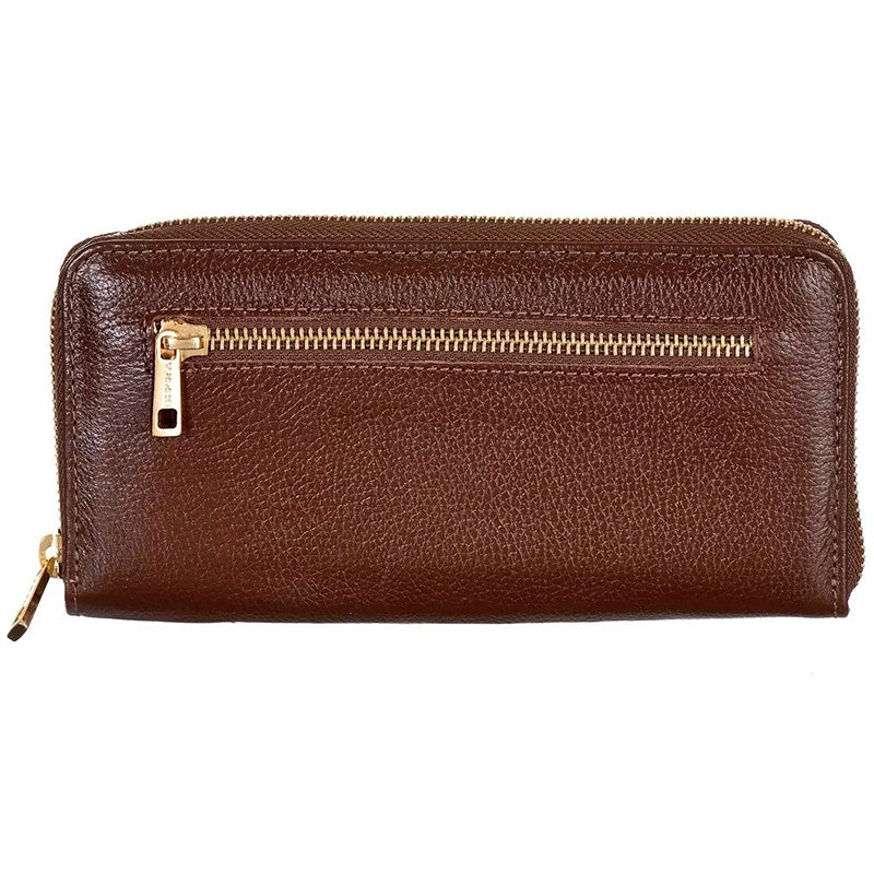Carteira Feminina Couro Média Zíper Amêndoa Virginia