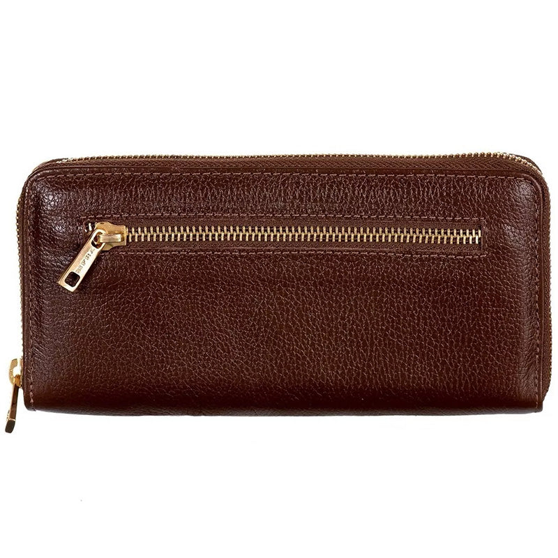 Carteira Feminina Couro Média de Mão Avelã Virginia