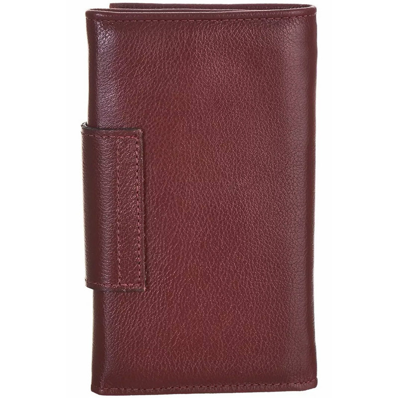 Carteira Feminina Couro Vermelho Rubi Média Olivia