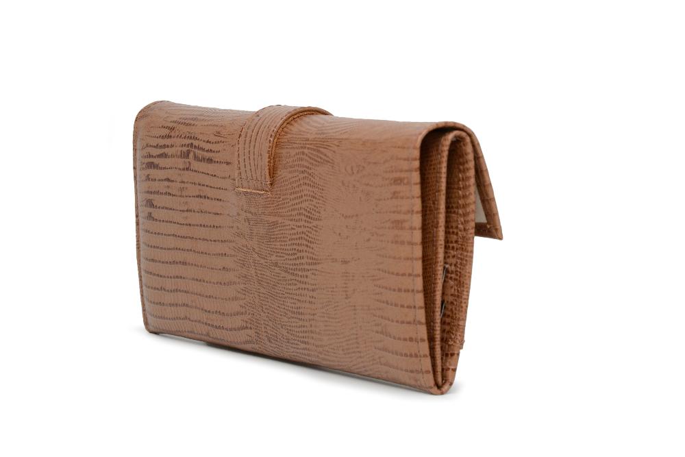 Carteira Feminina Grande Couro Marrom Ava