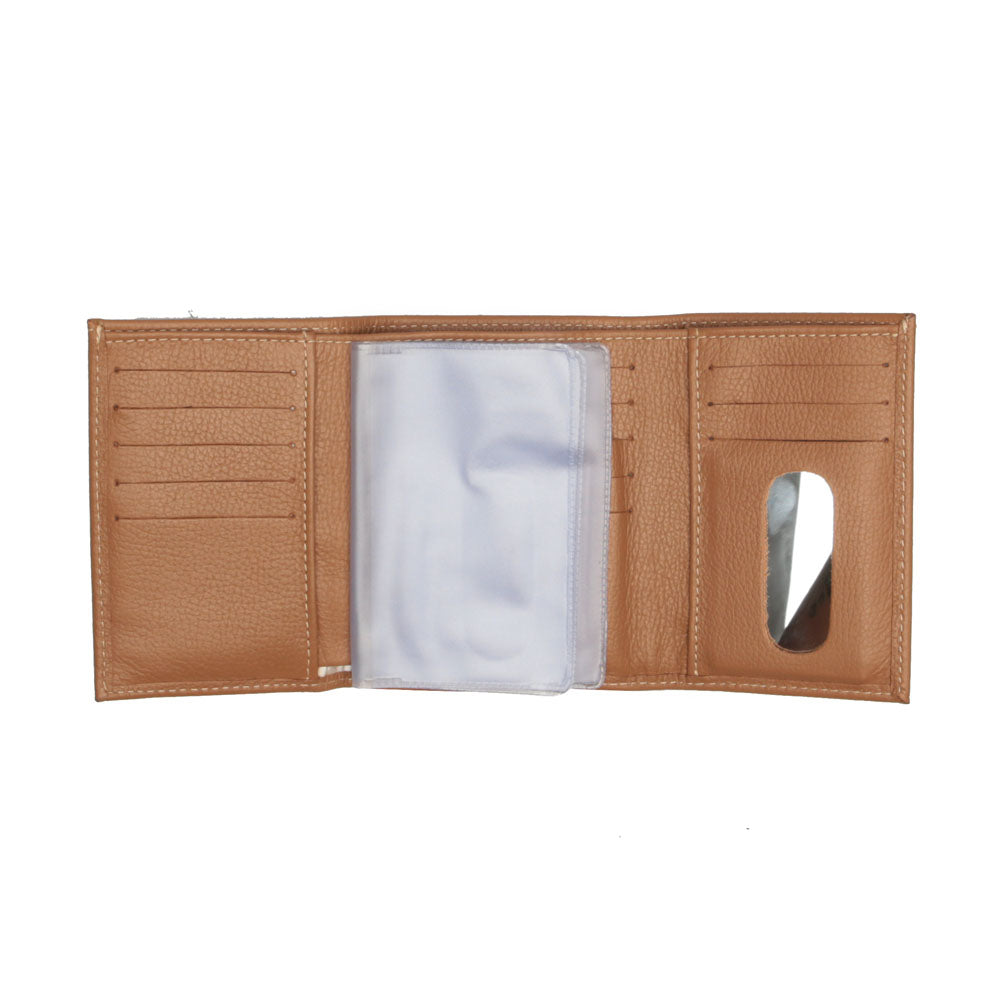 Carteira Feminina Pequena Couro Caramelo Isis